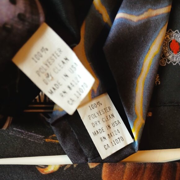 Harley Davidson 100% Polyester Vintage Necktie Set of 2 GUC - Picture 3 of 6